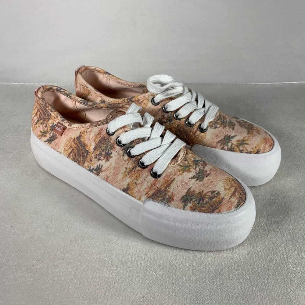 NEW Billabong Women's Puebla Canvas Platform Sneaker Size 7